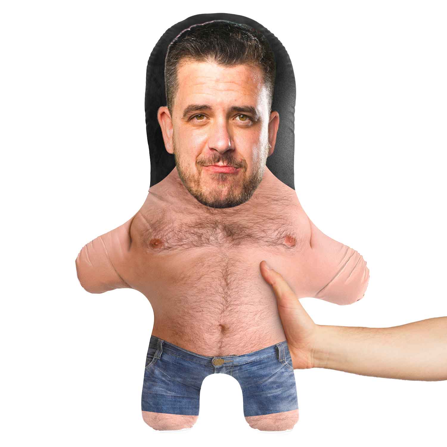 Hairy Man Face Pillow