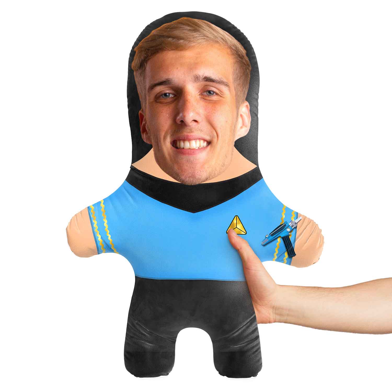 Male Blue Star Face Pillow