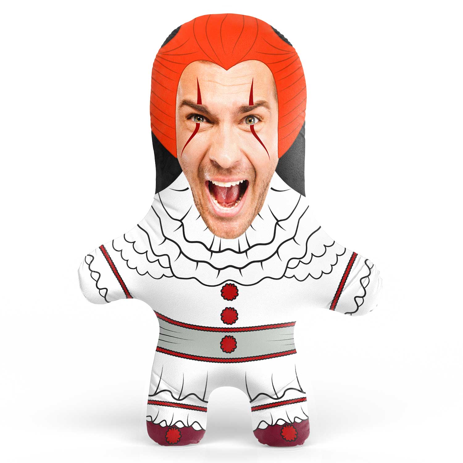Scary Clown Face Pillow