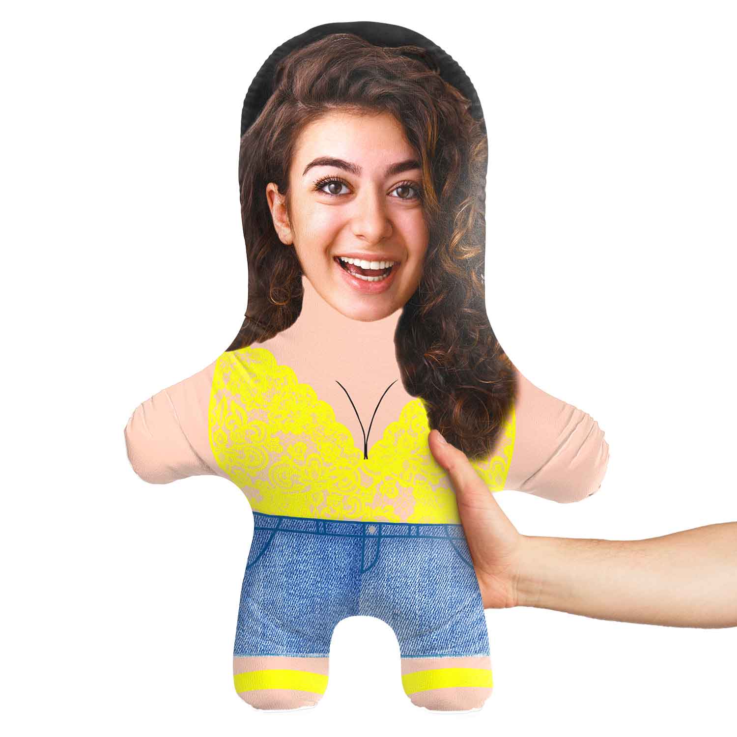 Bodysuit Girl Face Pillow