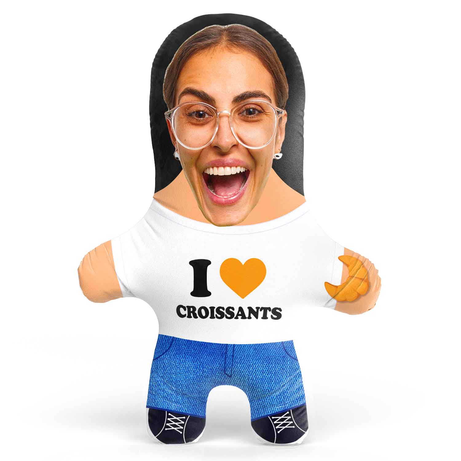 Crossaint Face Pillow