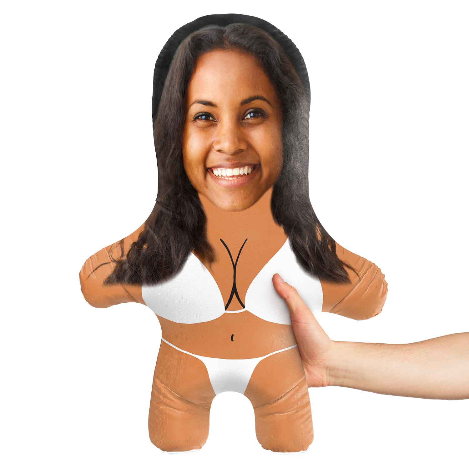 White Bikini Face Pillow