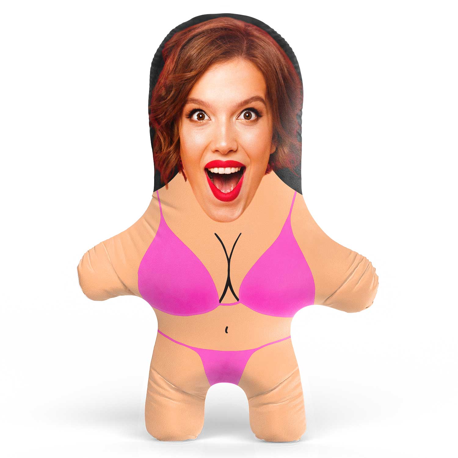 Pink Bikini Face Pillow