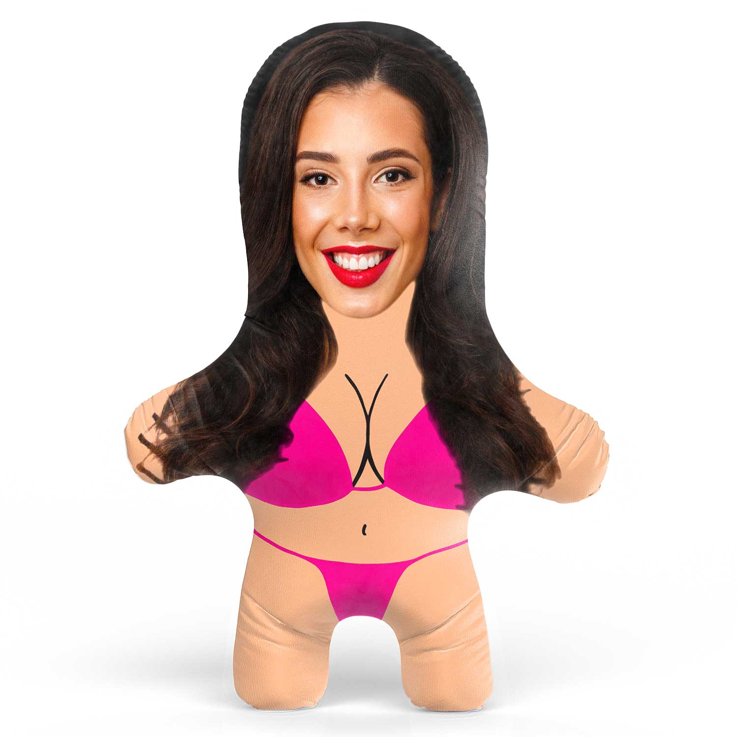 Hot Pink Bikini Face Pillow