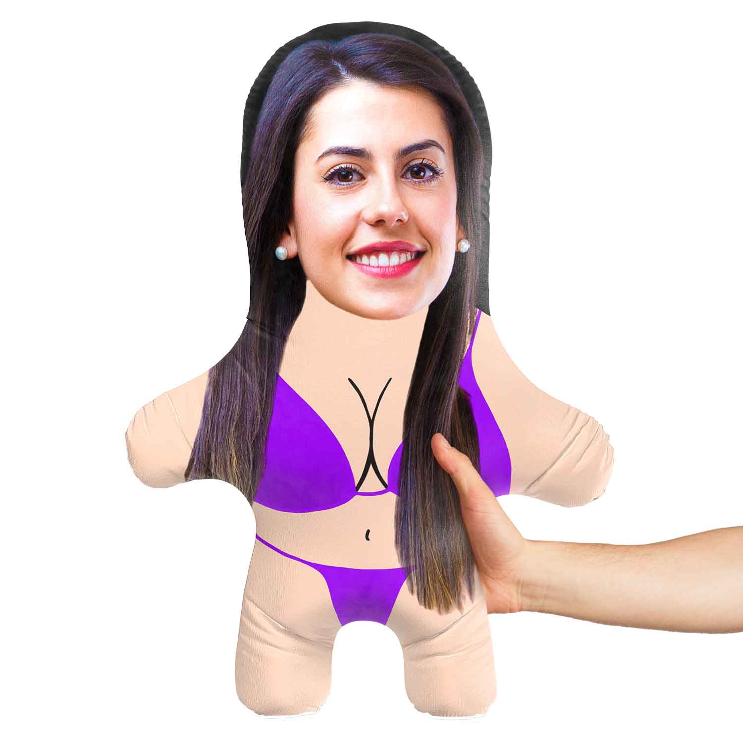 Purple Bikini Face Pillow