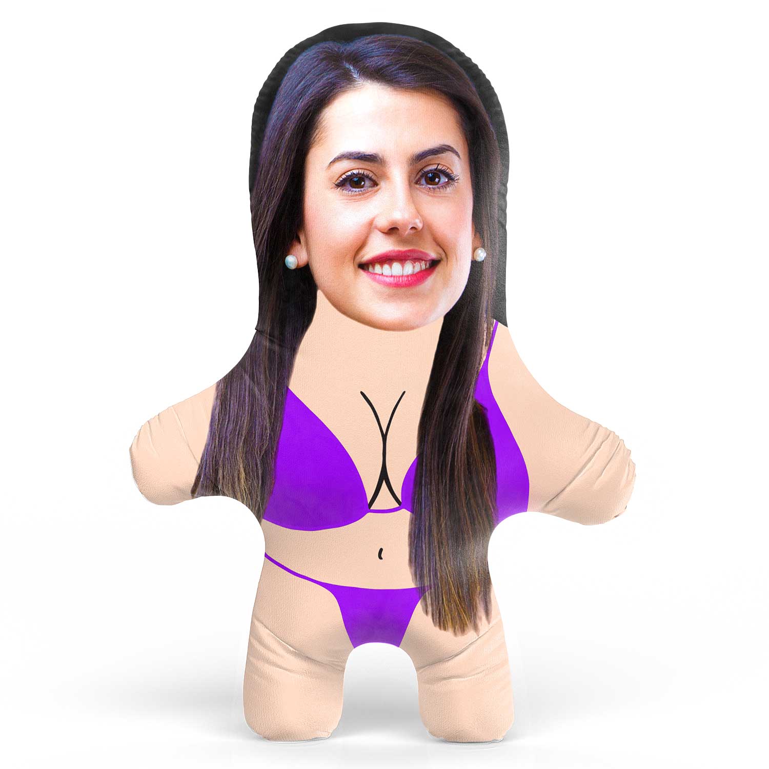 Purple Bikini Face Pillow