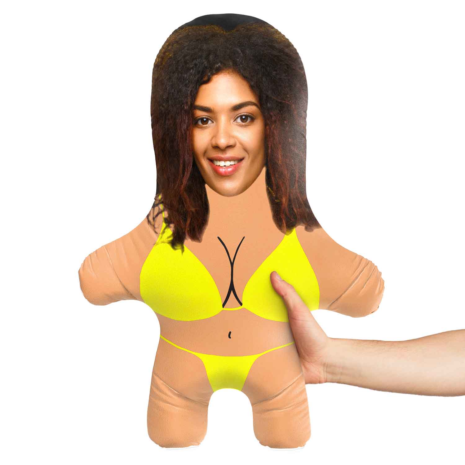 Yellow Bikini Face Pillow