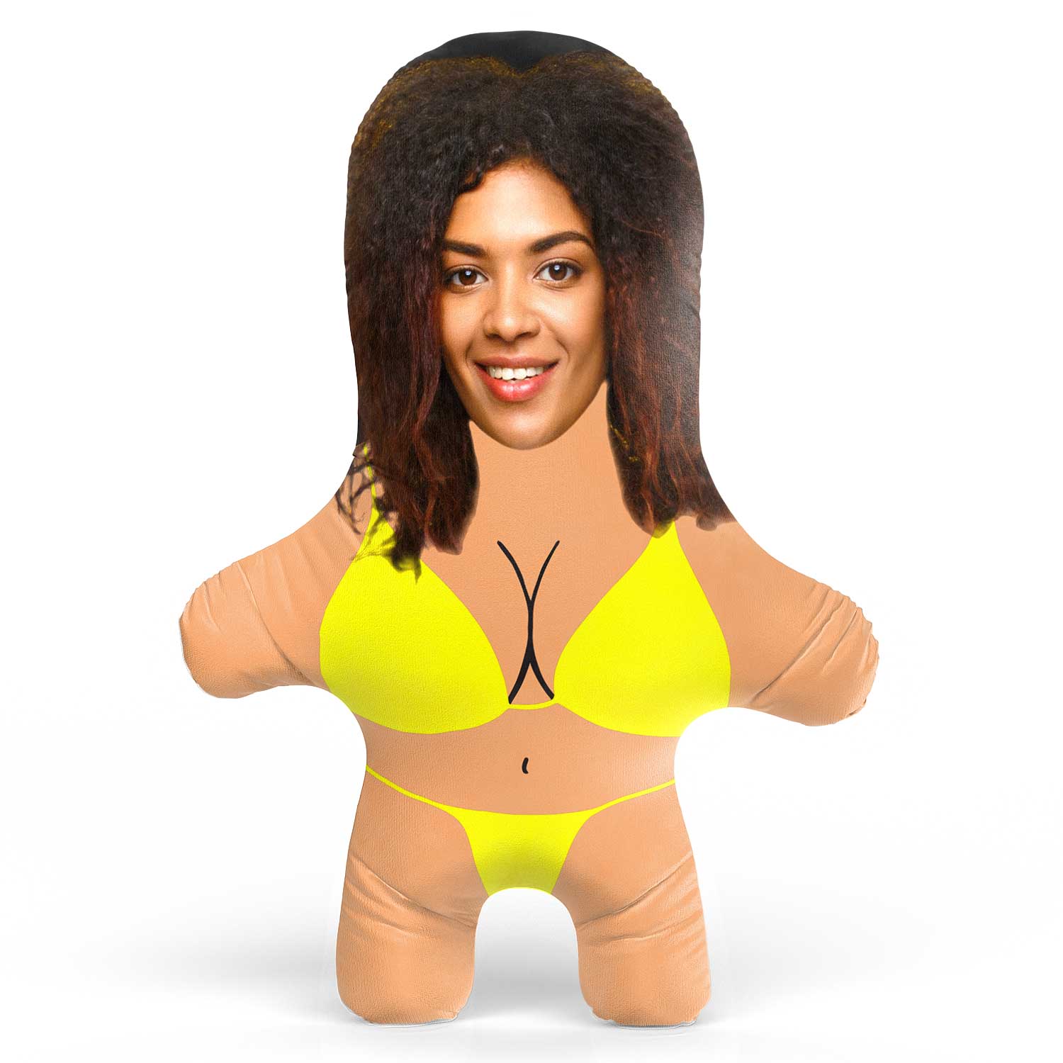 Yellow Bikini Face Pillow