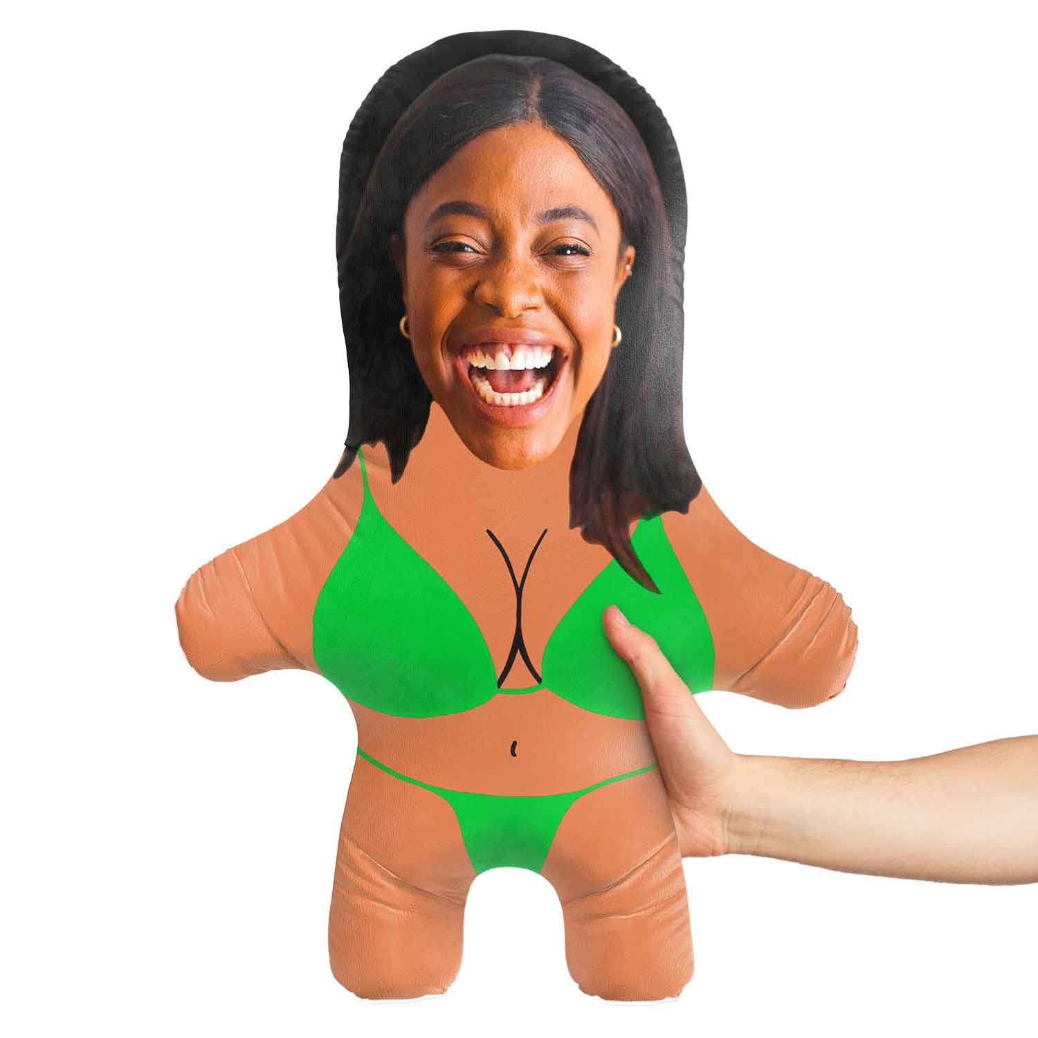 Green Bikini Face Pillow