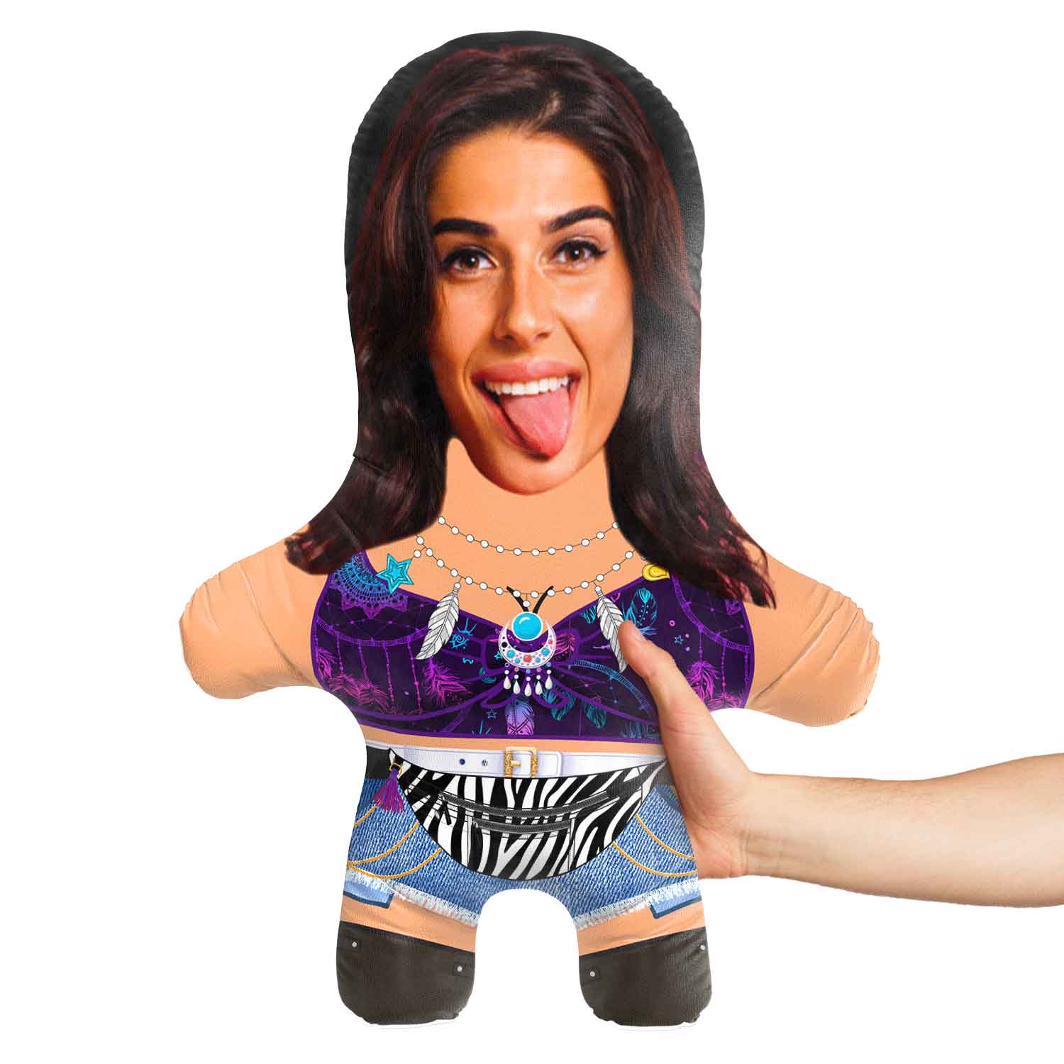 Festival Girl Face Pillow