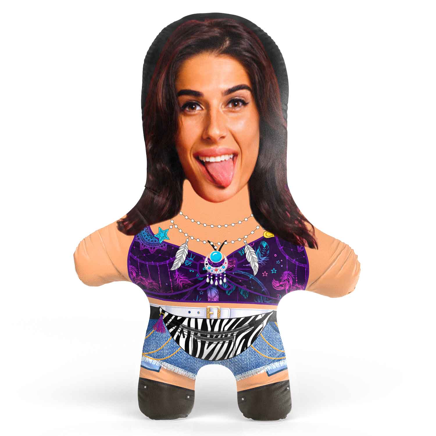 Festival Girl Face Pillow