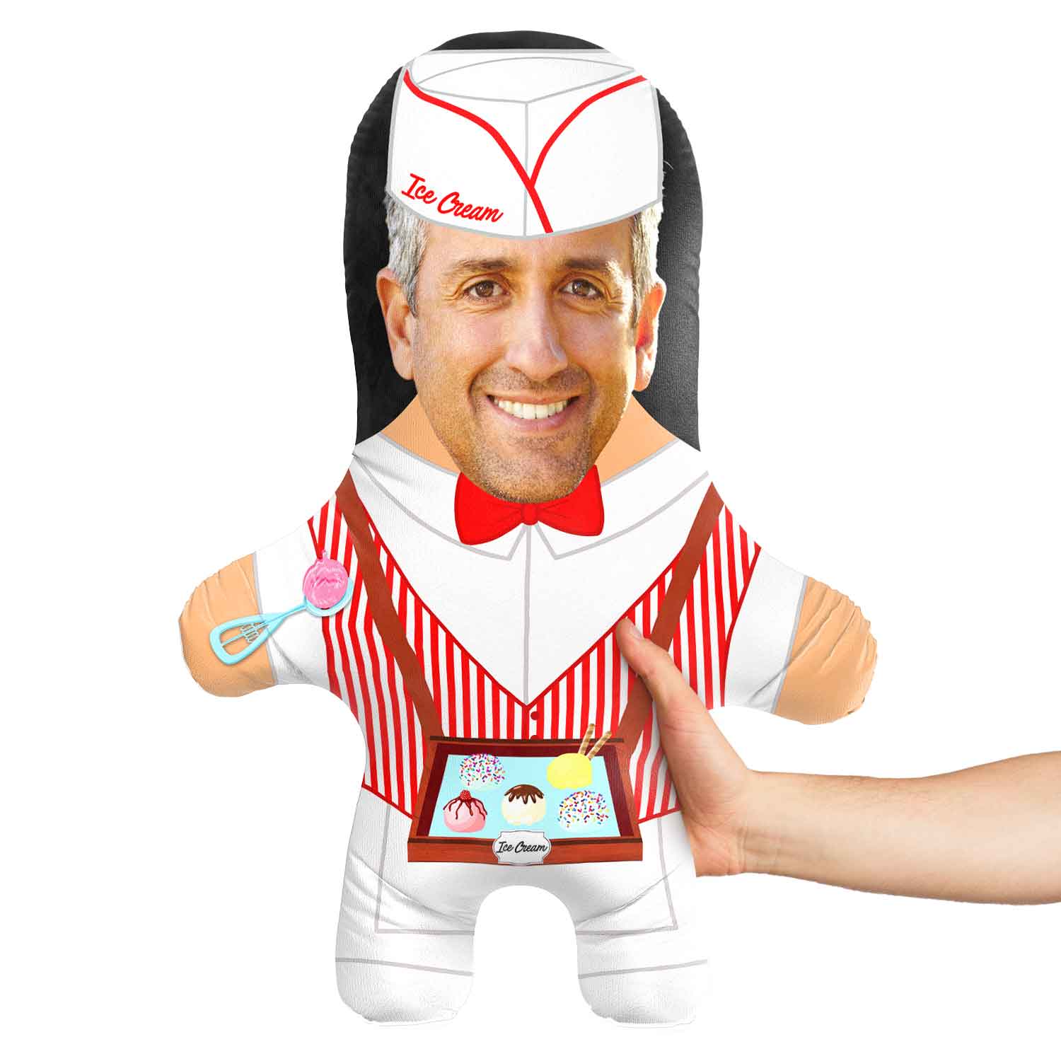 Ice Cream Man Face Pillow