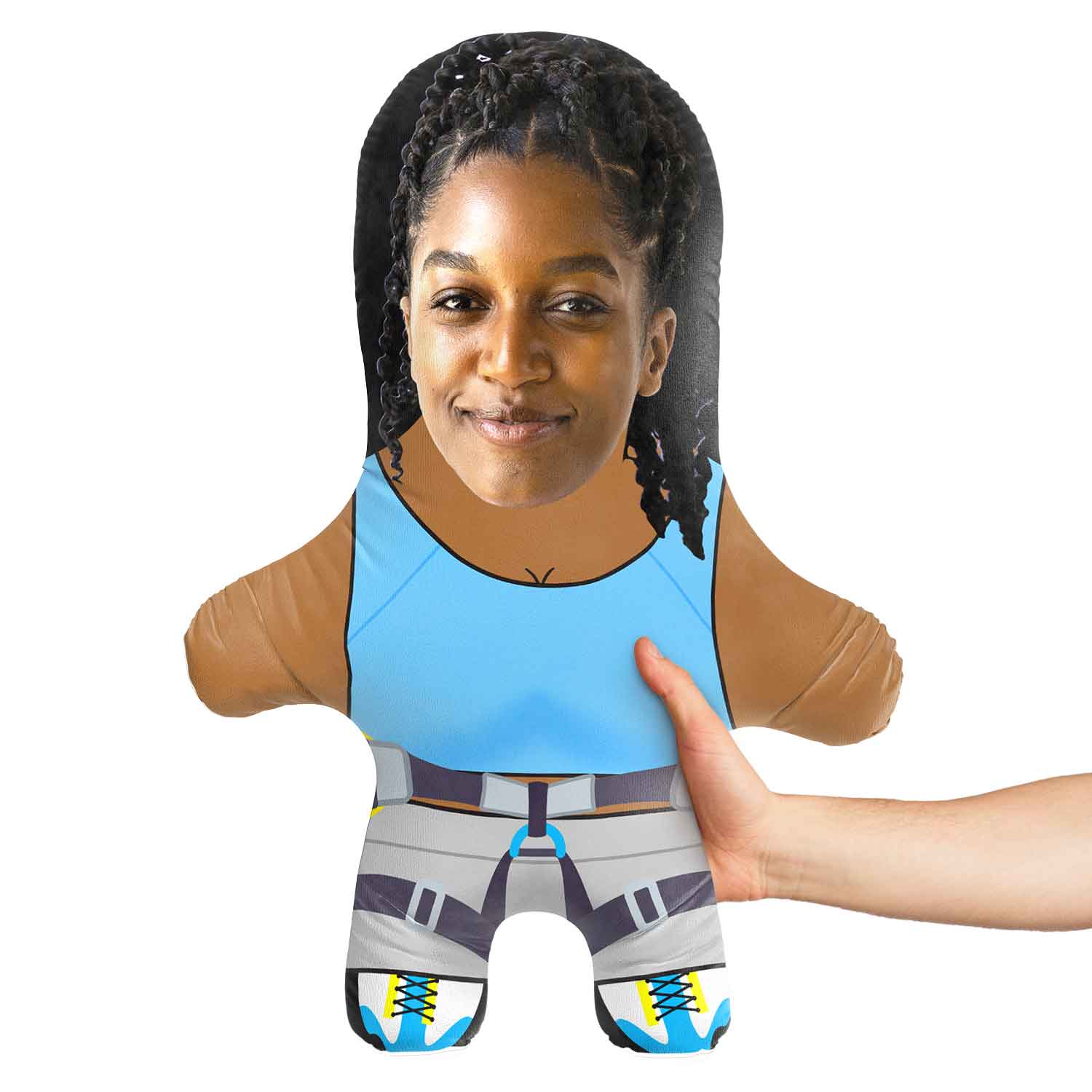 Rock Climber Female Face Pillow