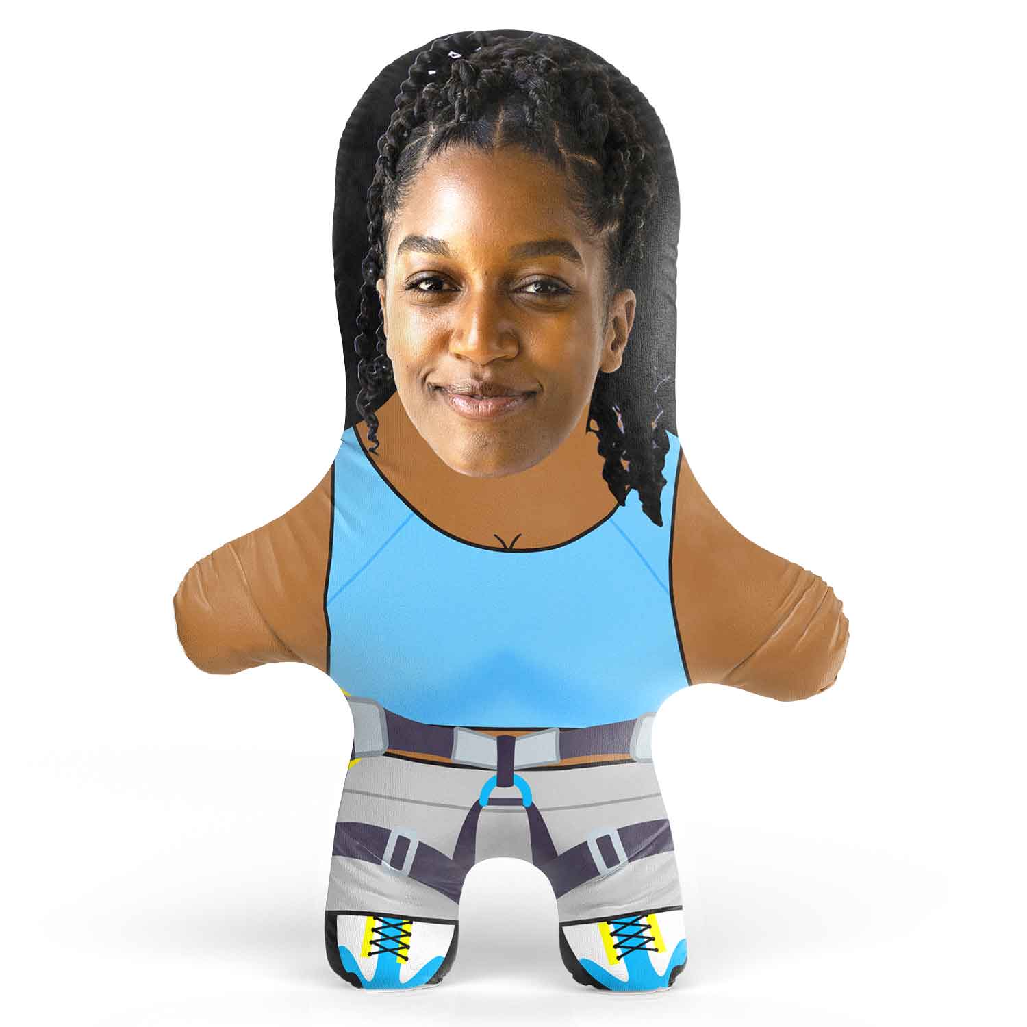 Rock Climber Female Face Pillow