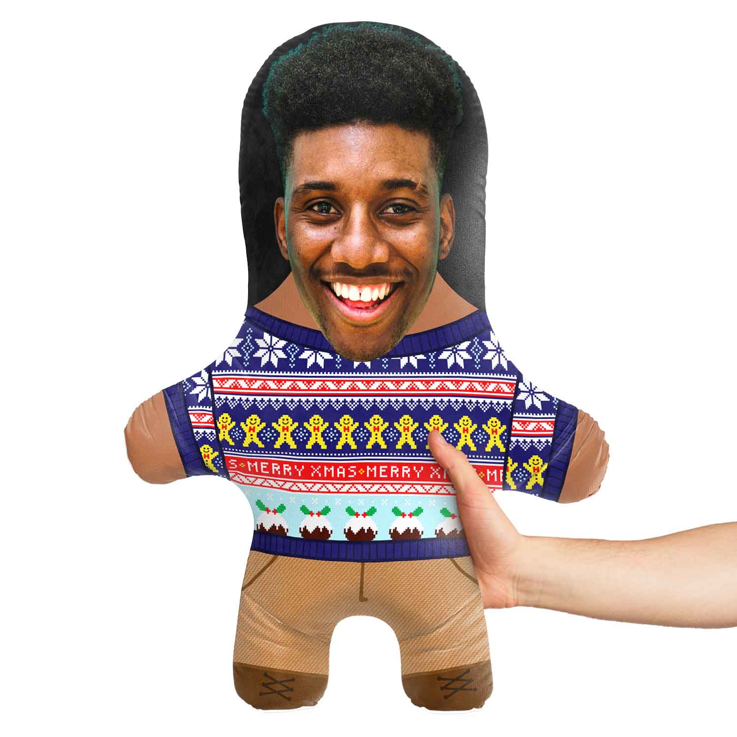Christmas Jumper Merry Xmas Face Pillow