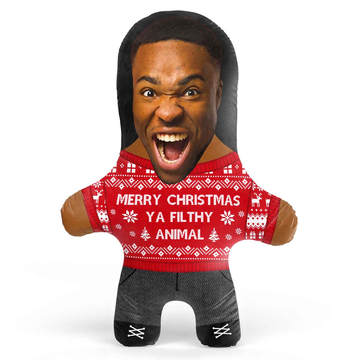 Merry Christmas Ya Filthy Animal Face Pillow