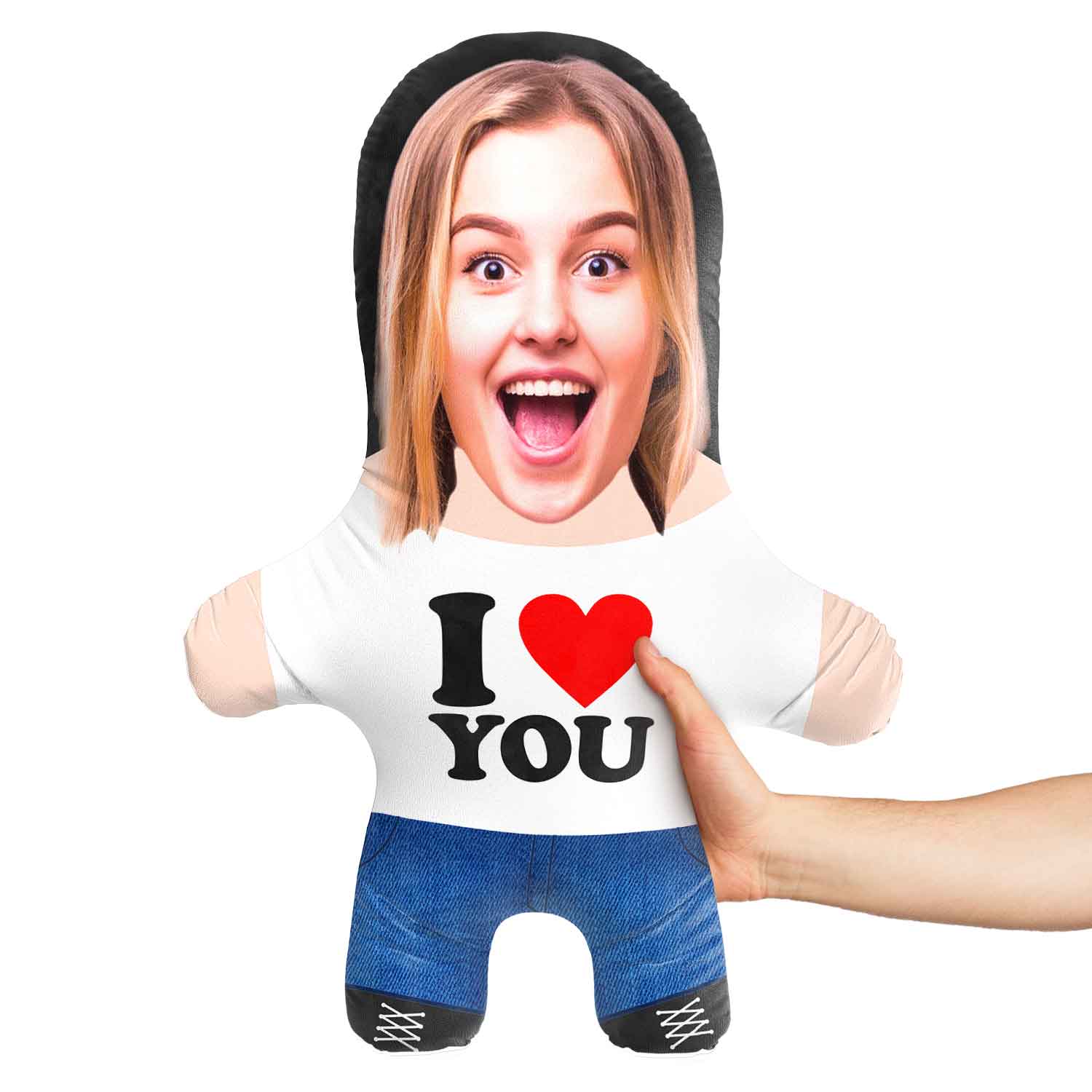 I Heart You Face Pillow