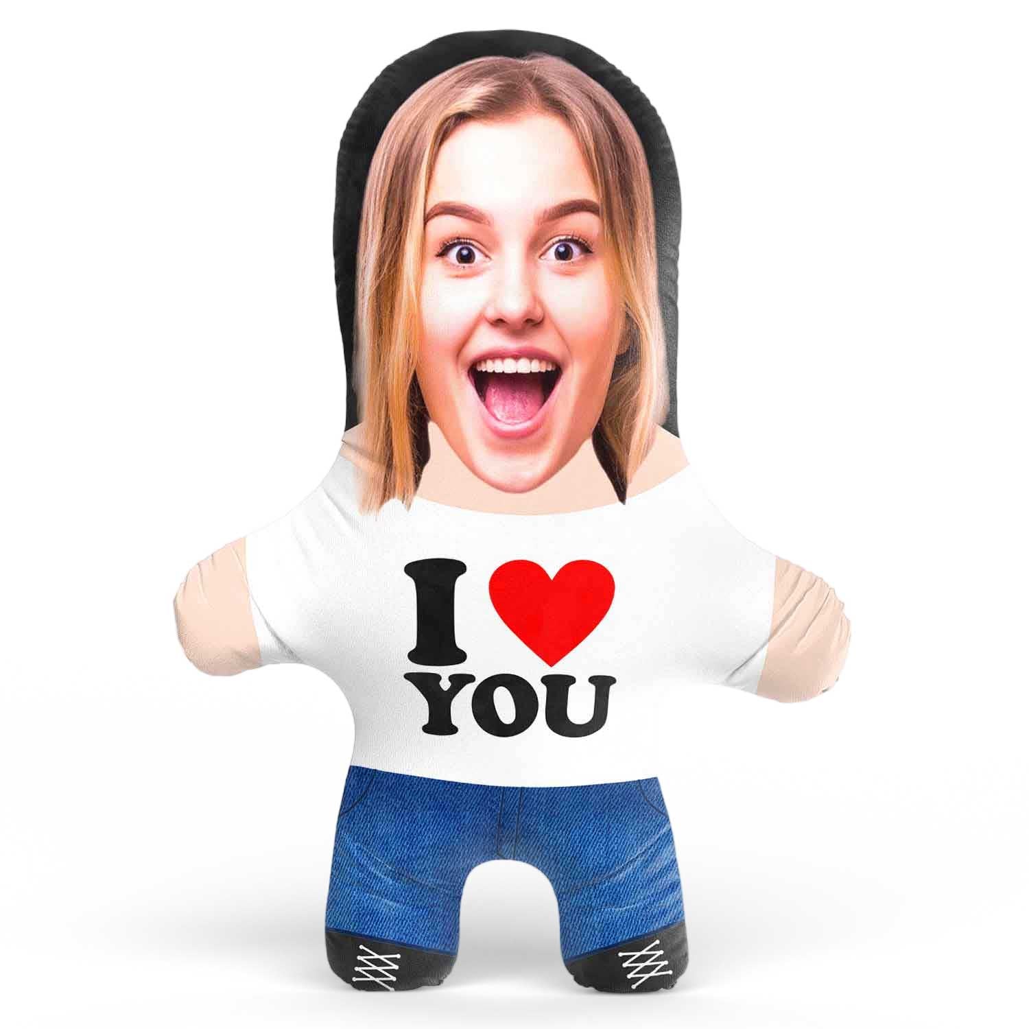 I Heart You Face Pillow