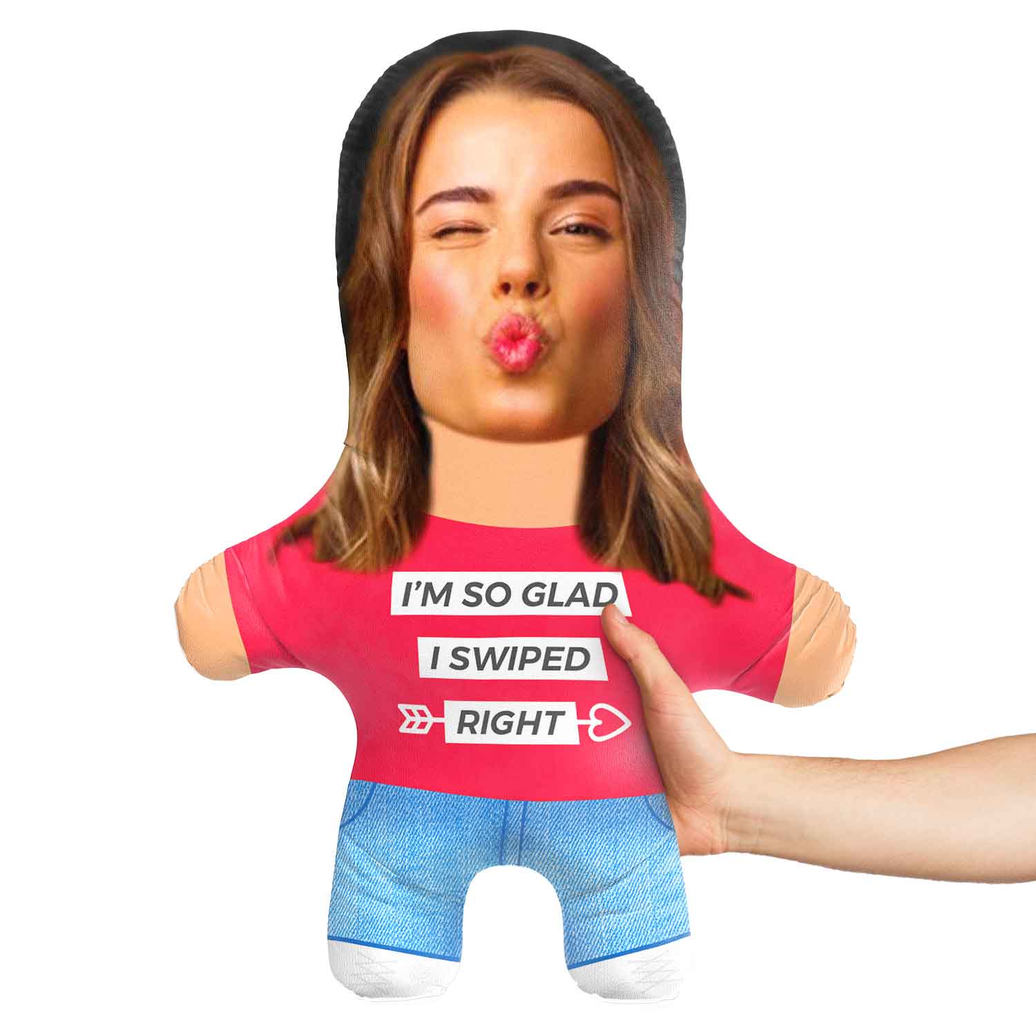 I'm Glad I Swiped Right Face Pillow