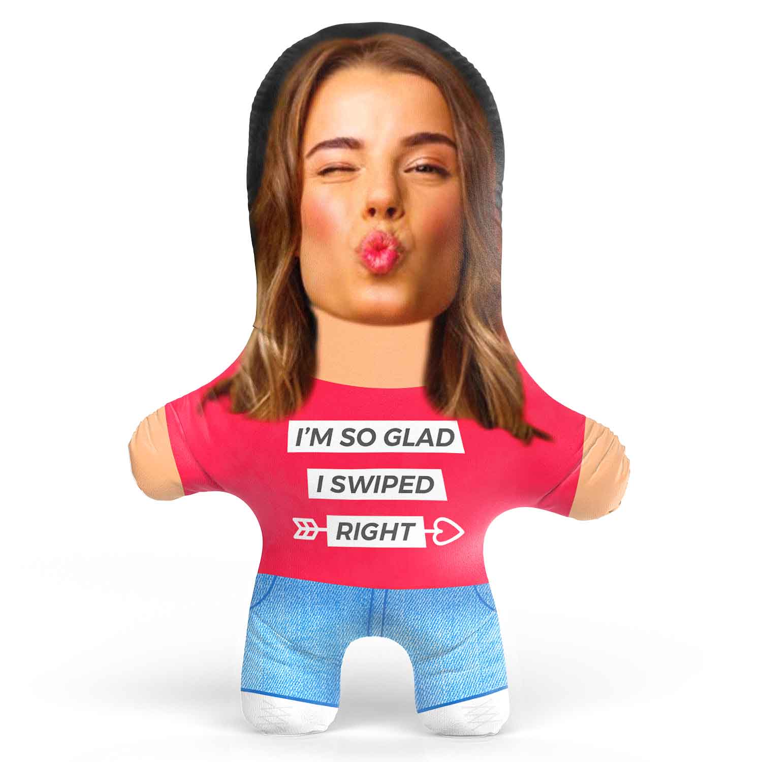 I'm Glad I Swiped Right Face Pillow