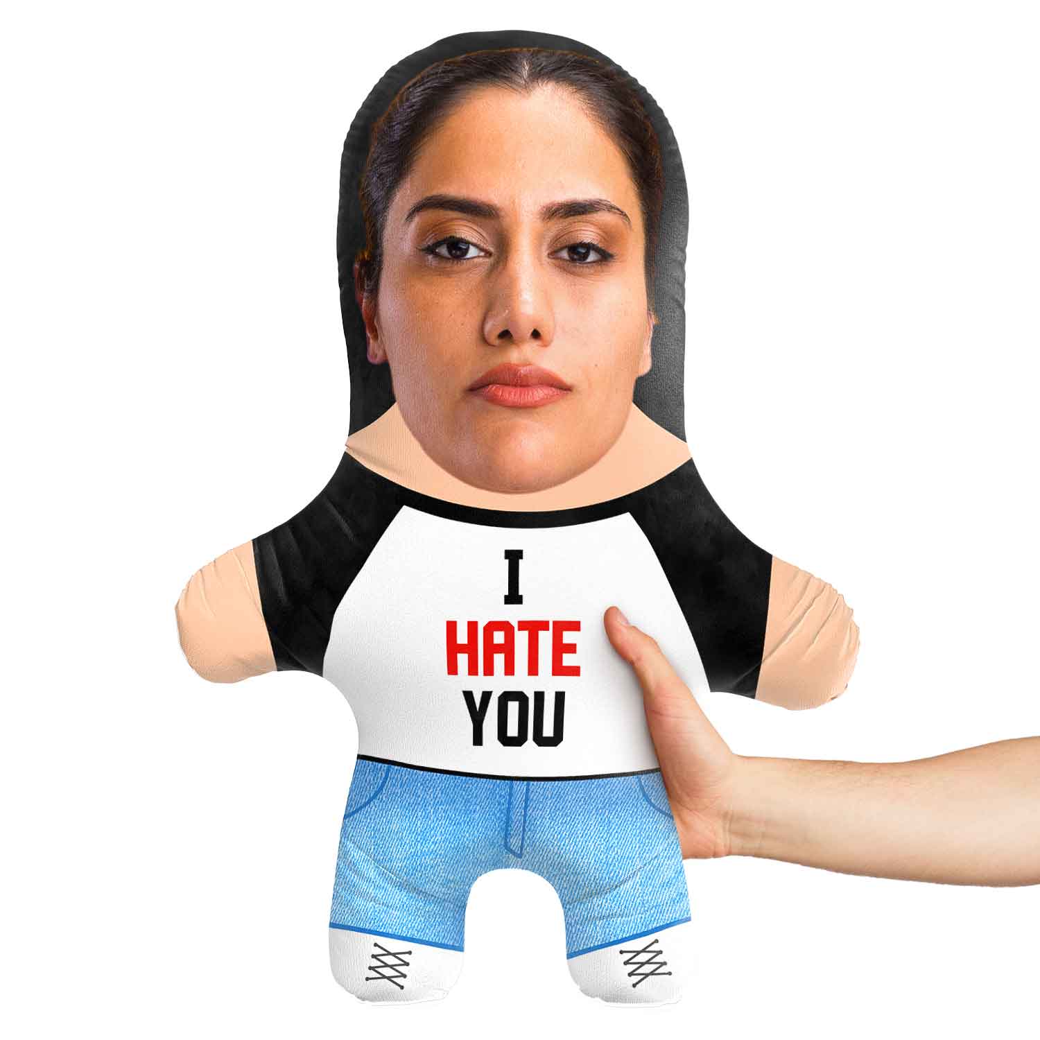 I Hate You Face Pillow