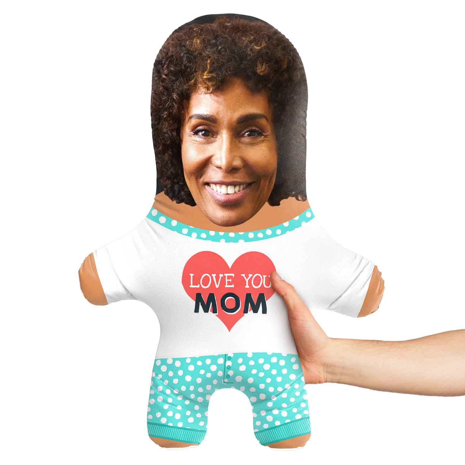 Love You Mom Face Pillow