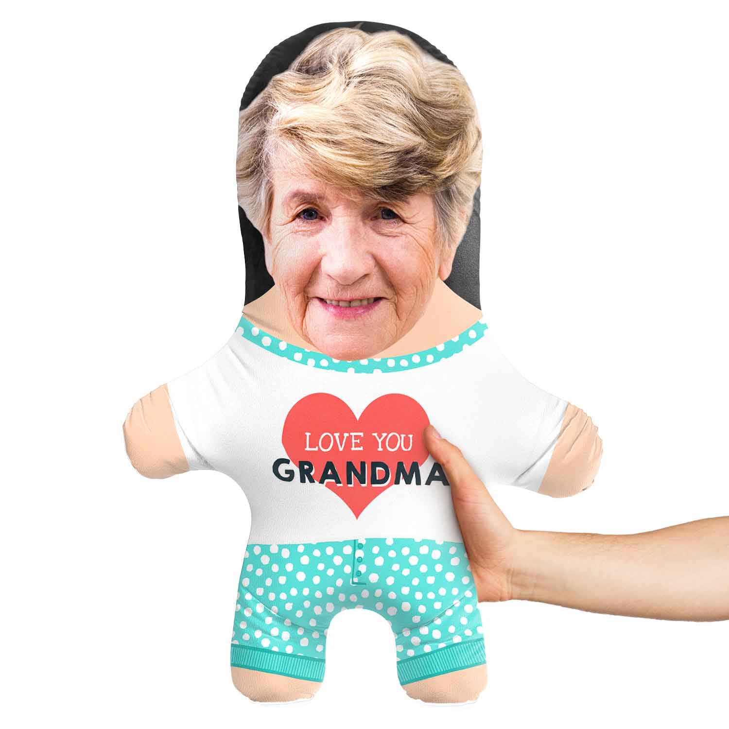 Love You Grandma Face Pillow