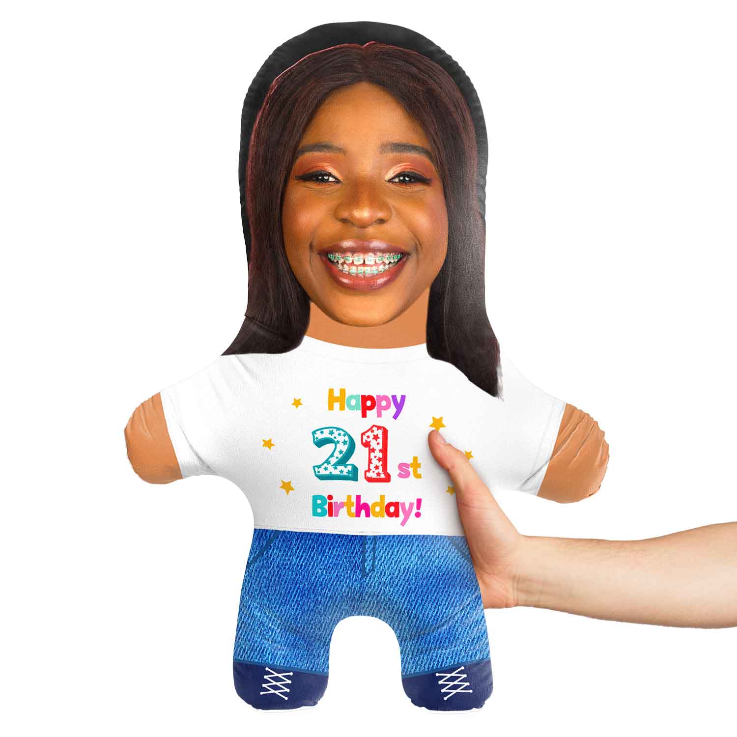 21st Birthday Face Pillow