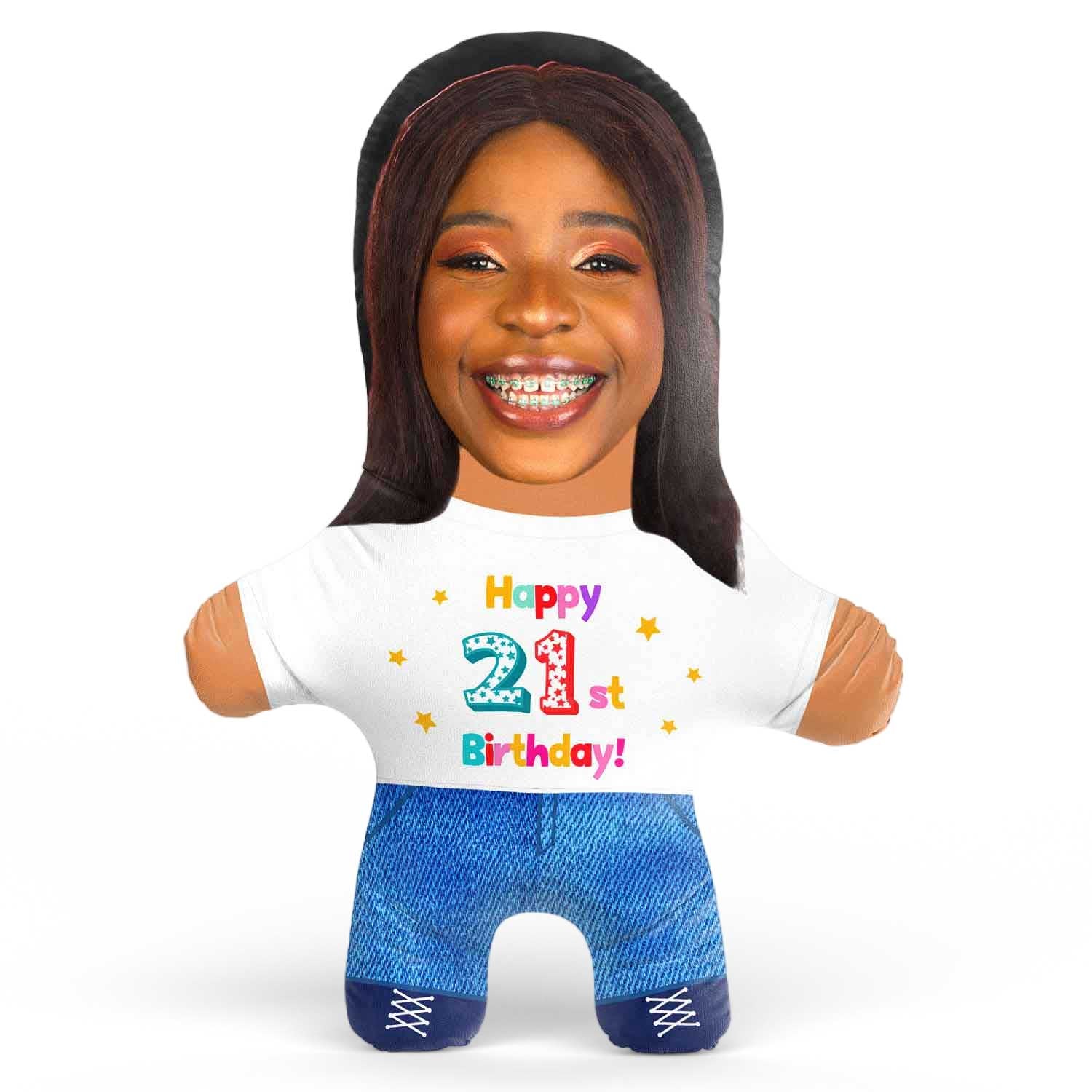 21st Birthday Face Pillow