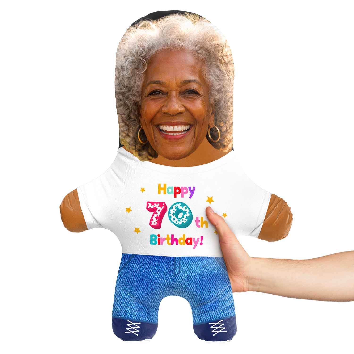 70th Birthday Face Pillow