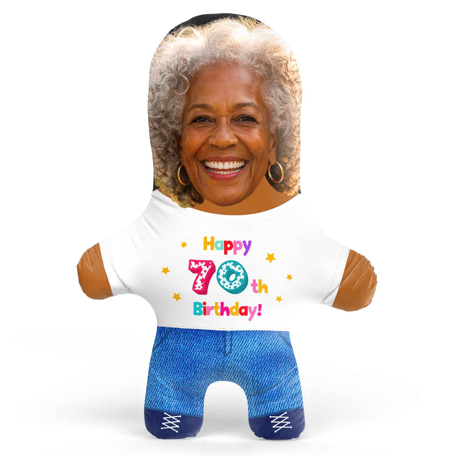 70th Birthday Face Pillow