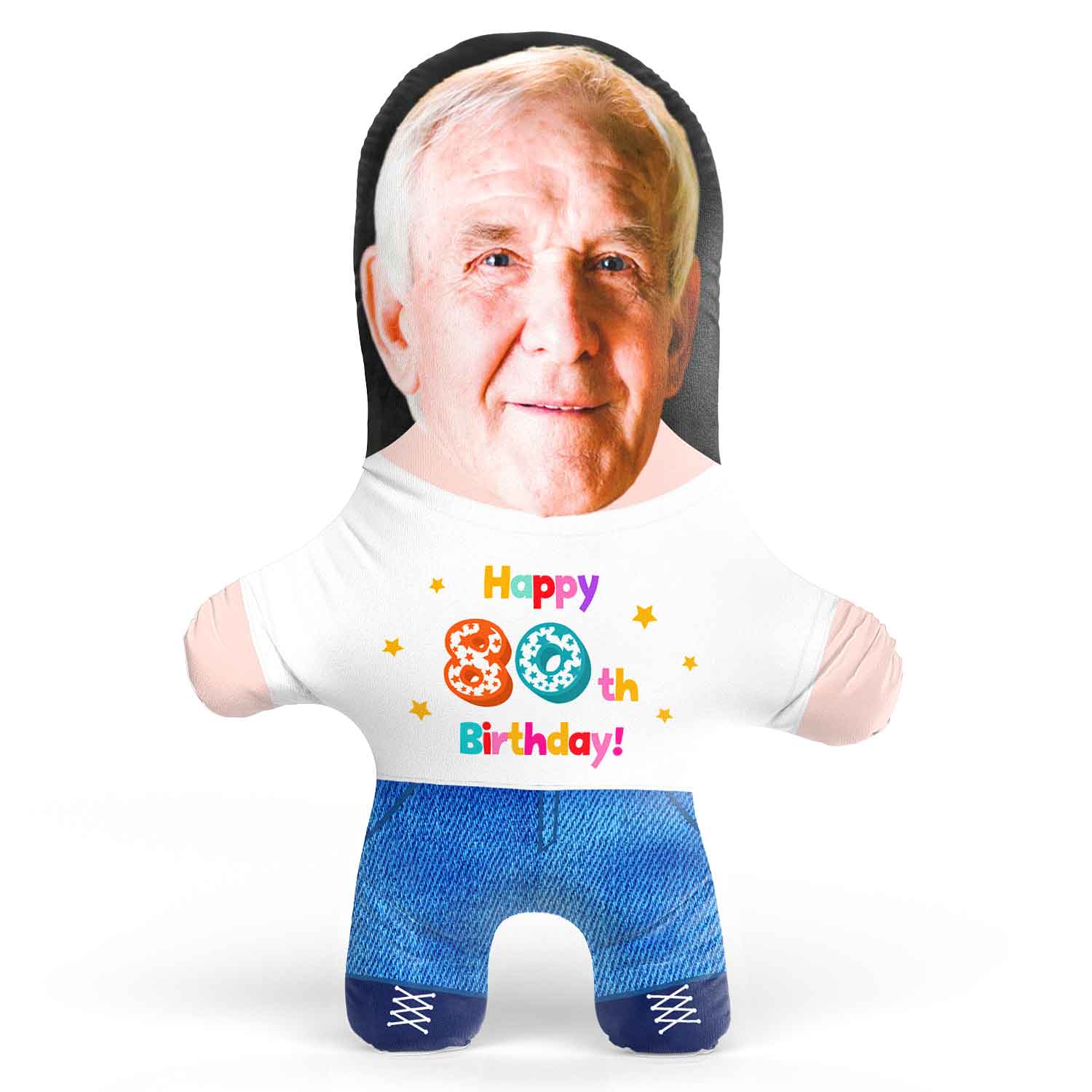 80th Birthday Face Pillow