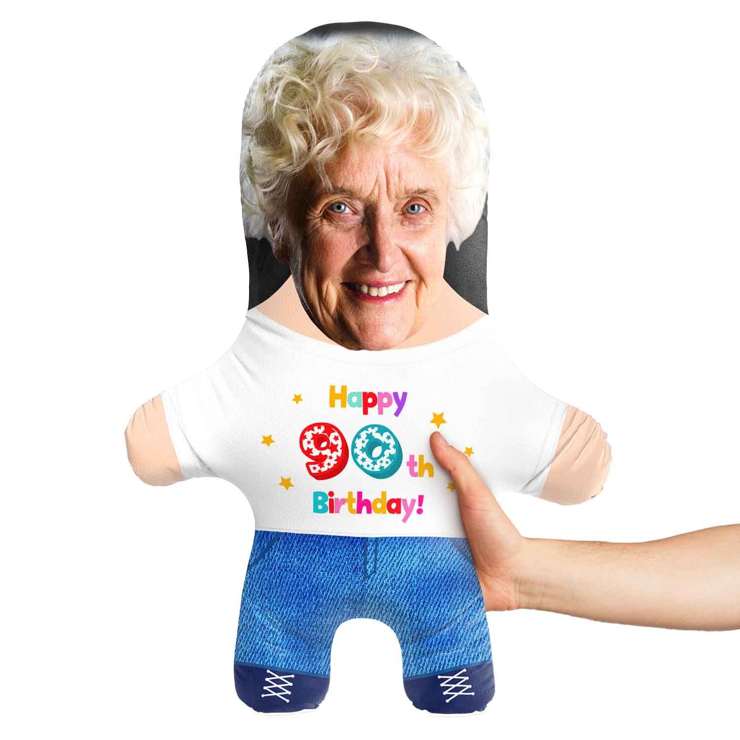 90th Birthday Face Pillow