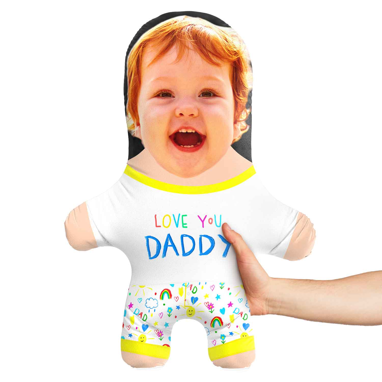 Love You Daddy Face Pillow