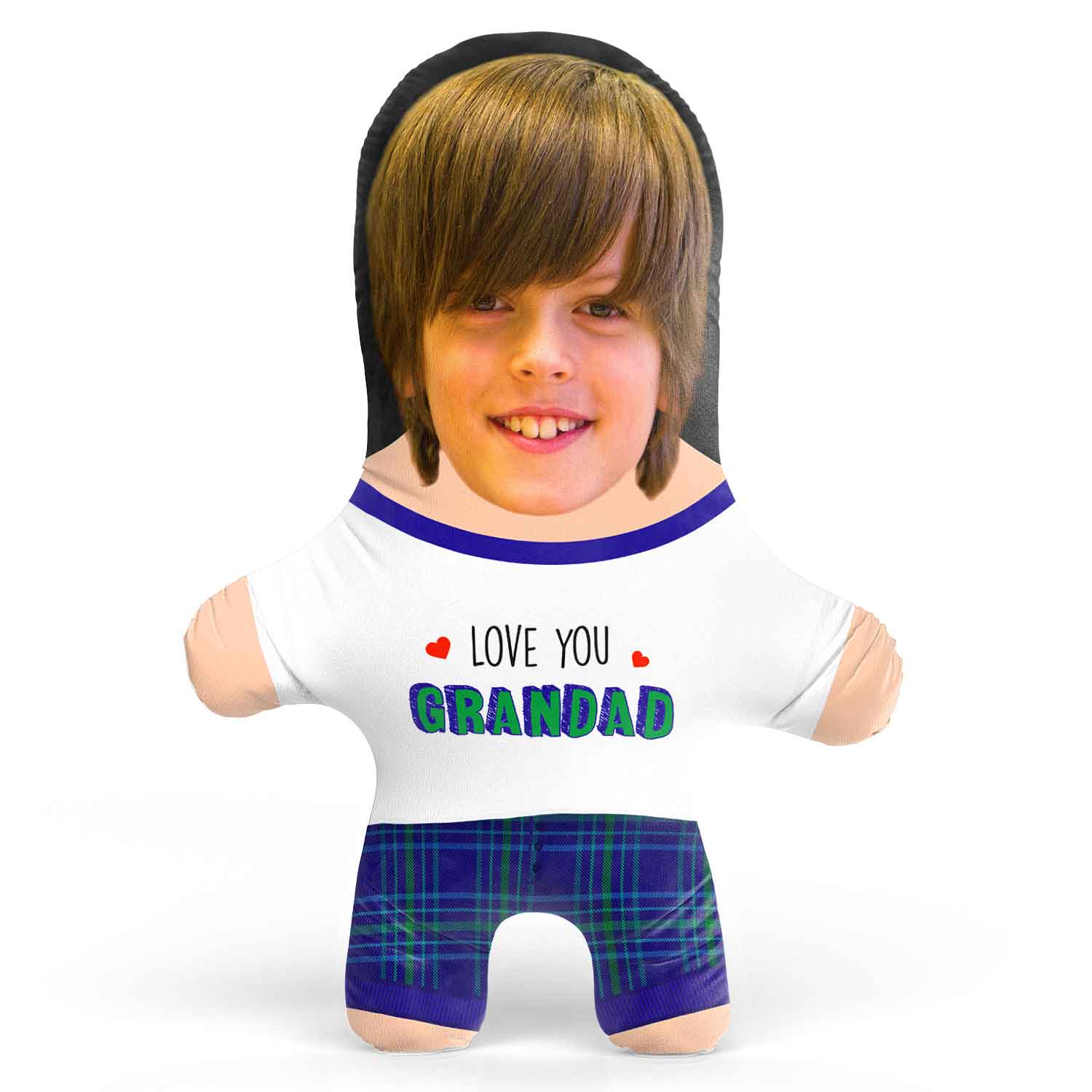 Love You Grandad Face Pillow