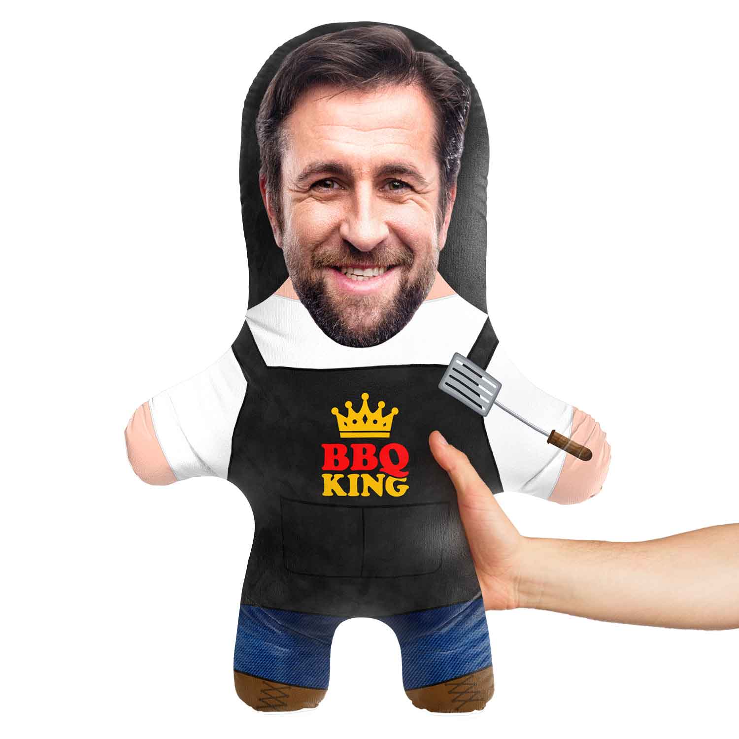 BBQ King Face Pillow