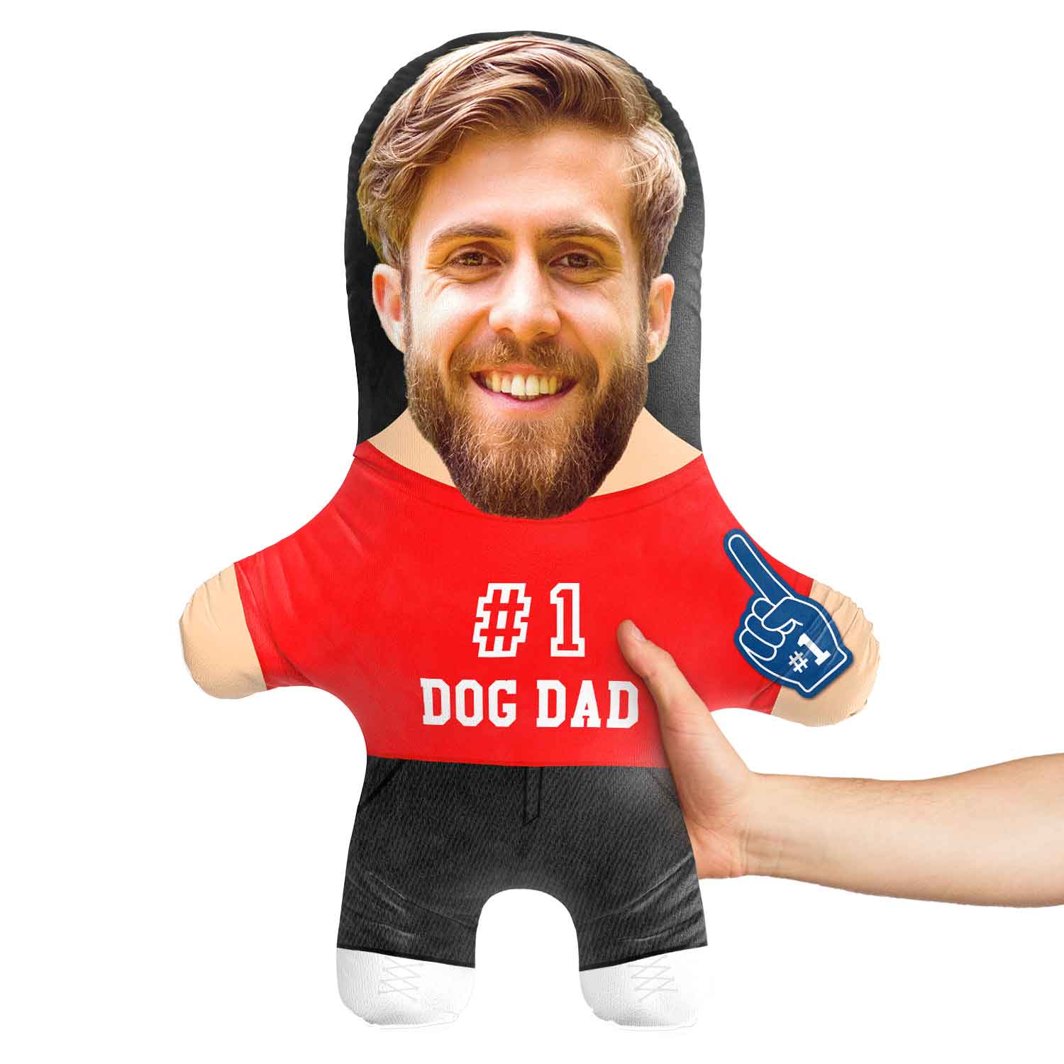 #1 Dog Dad Face Pillow