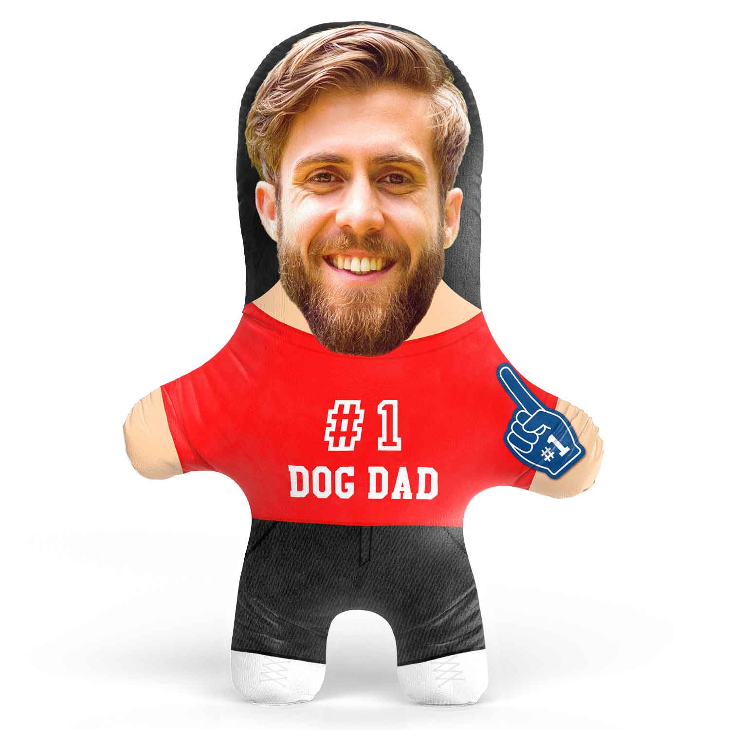 #1 Dog Dad Face Pillow