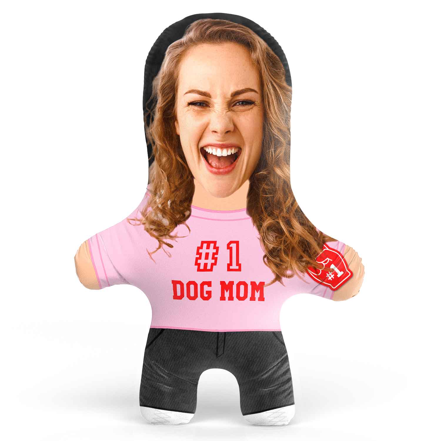 #1 Dog Mom Face Pillow