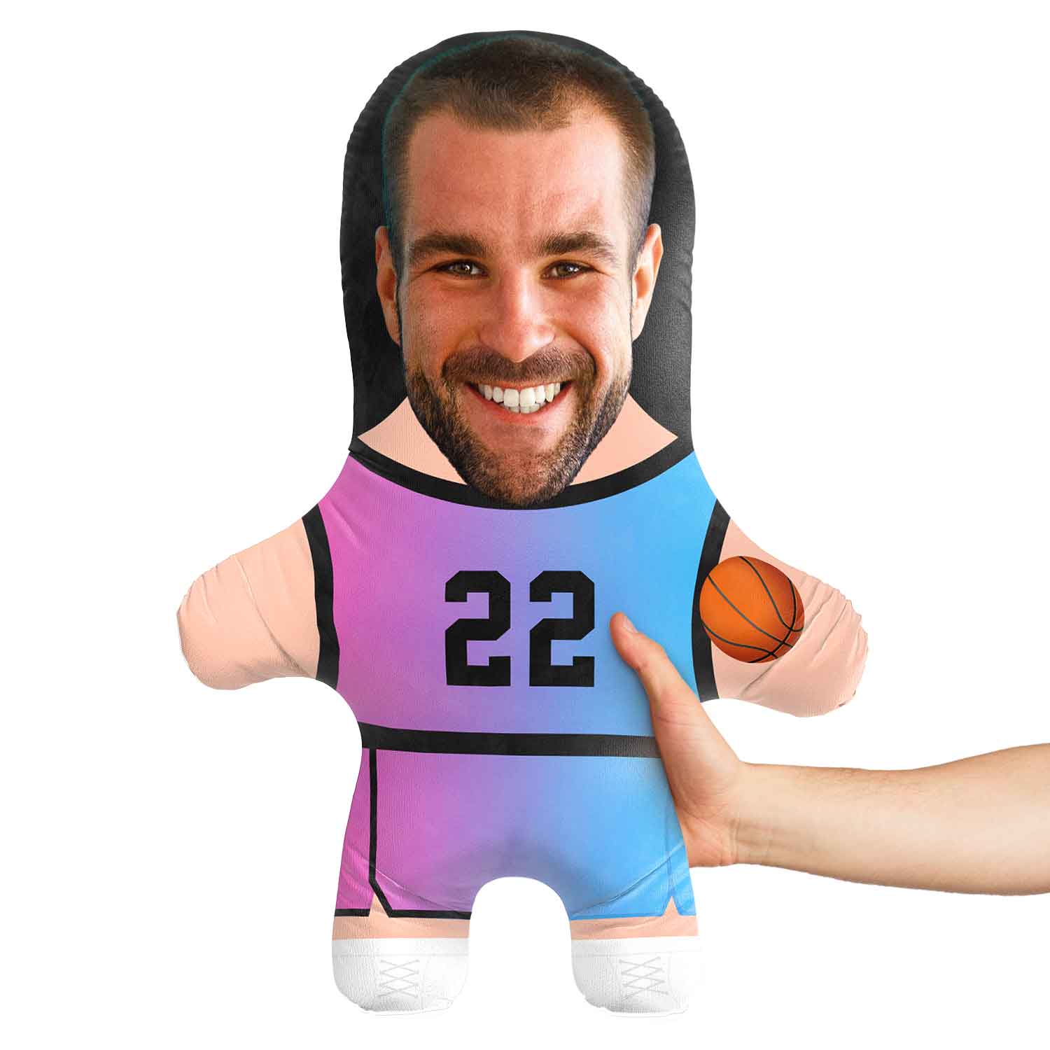 Miami Basketball Face Pillow