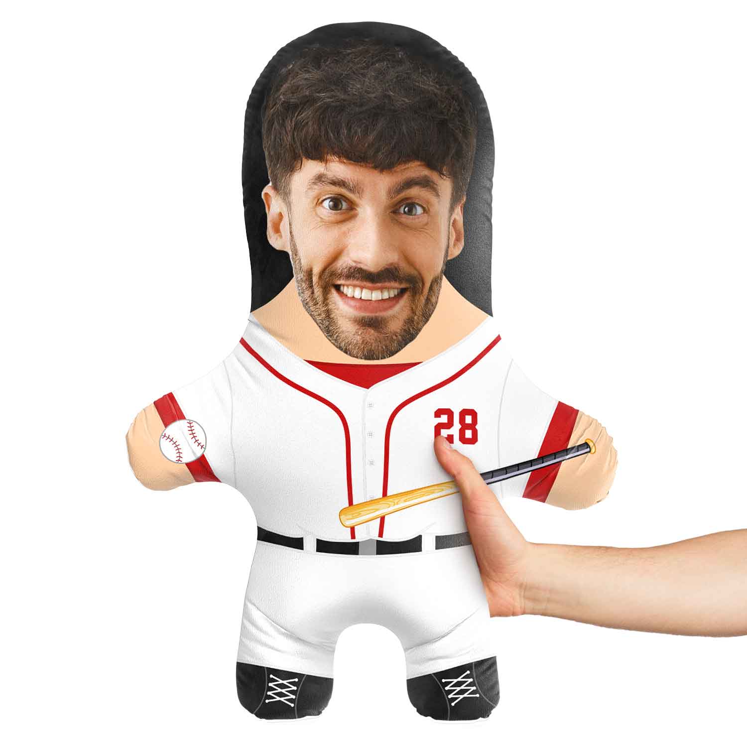 Boston Baseball Face Pillow