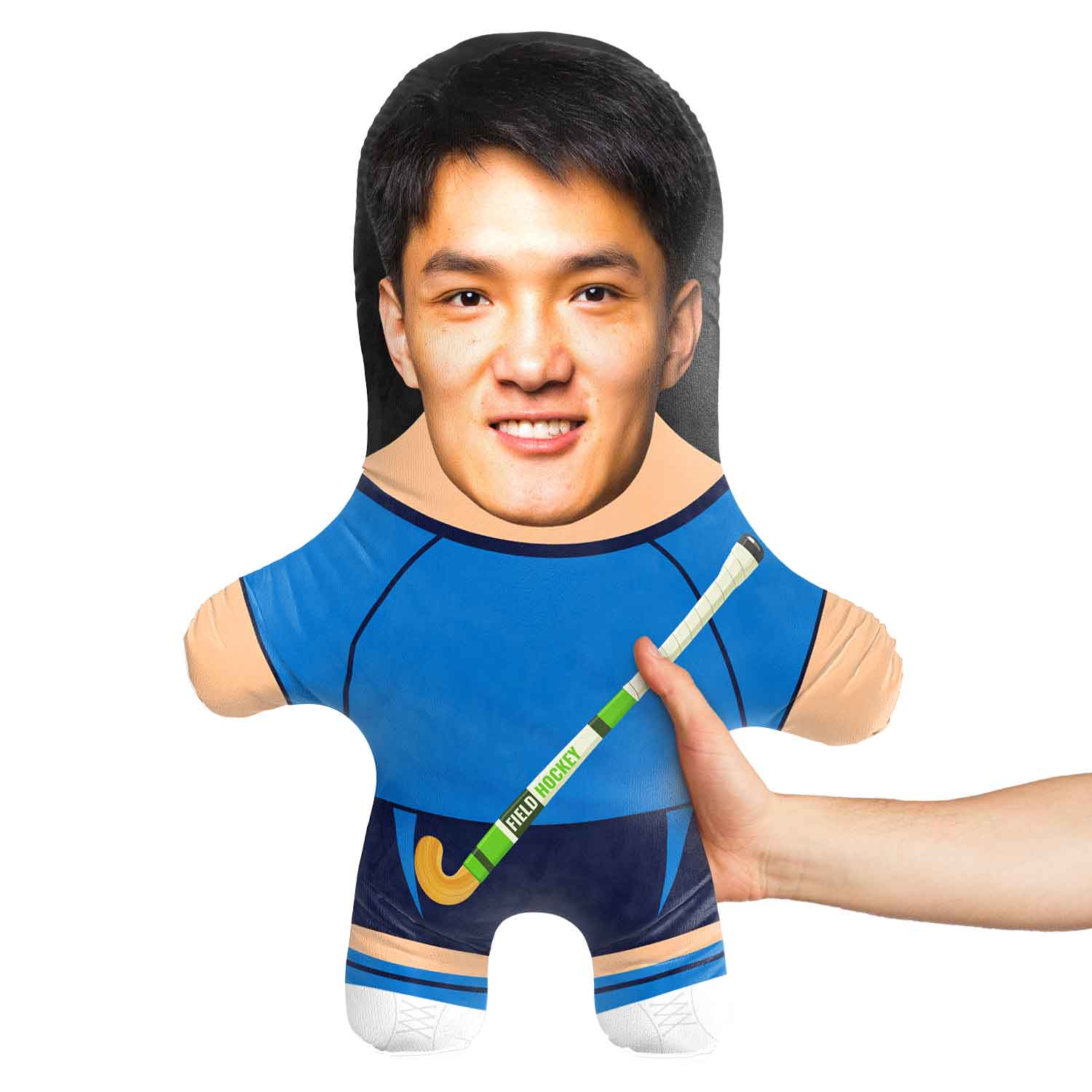 Field Hockey Male Face Pillow