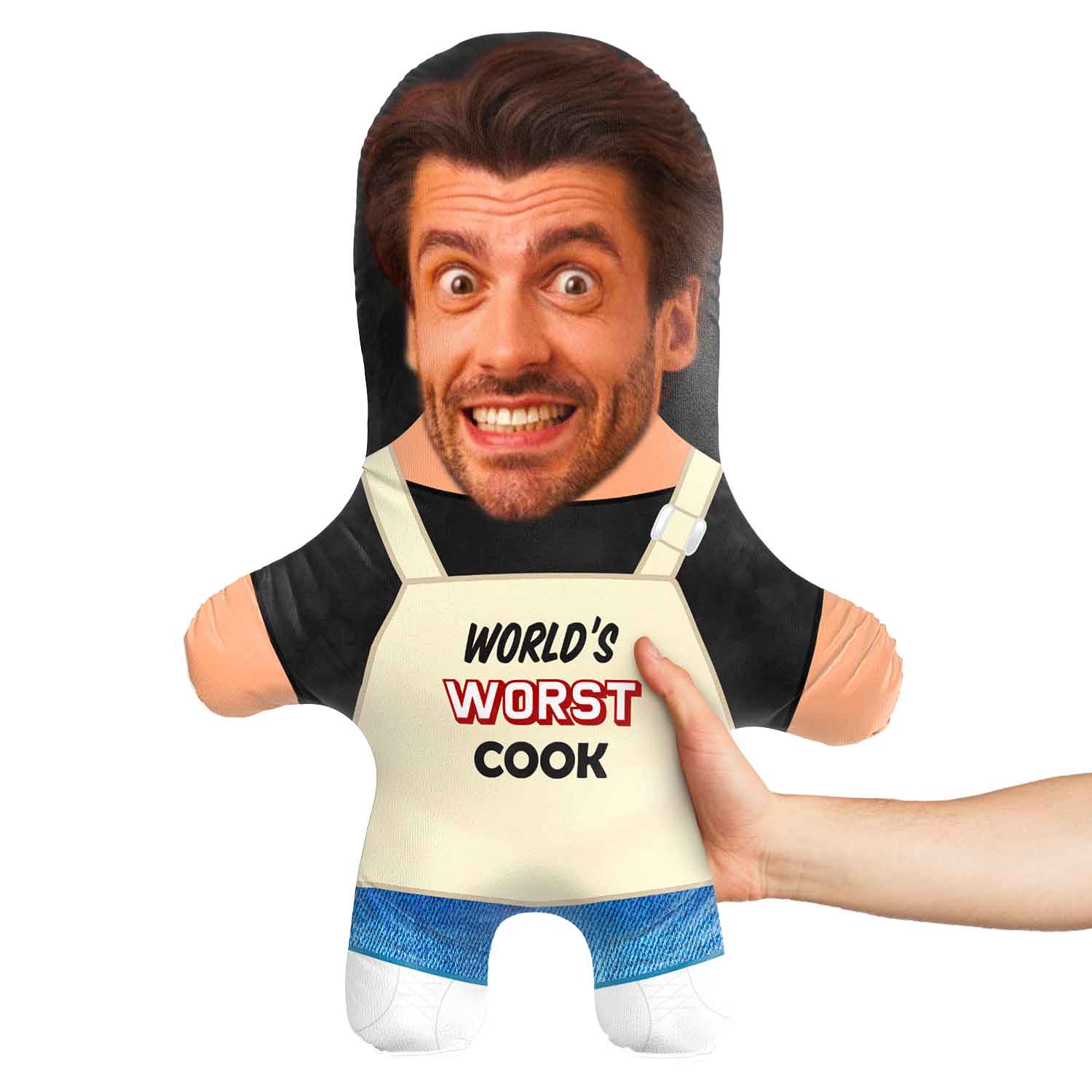 Worlds Worst Cook Face Pillow