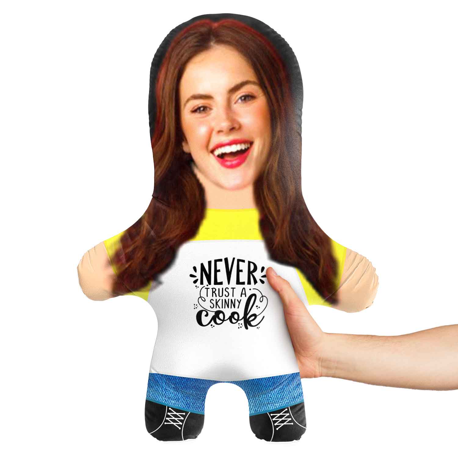 Never Trust a Skinny Cook Face Pillow