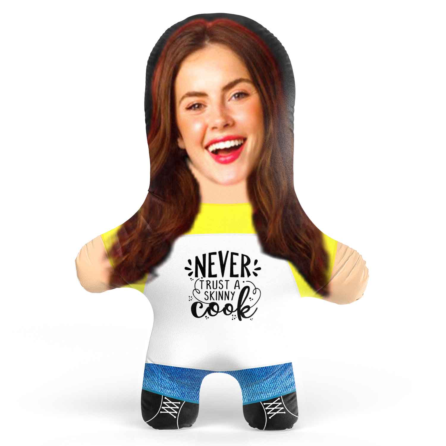 Never Trust a Skinny Cook Face Pillow