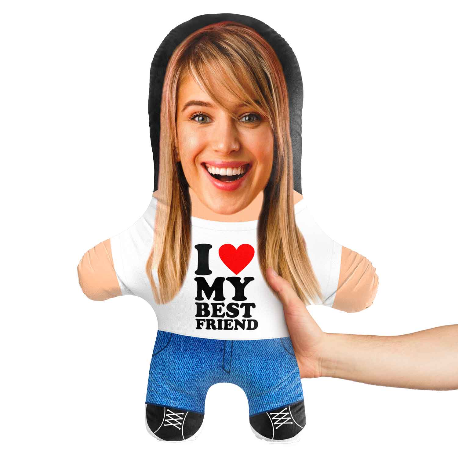 I Heart My Best Friend Face Pillow