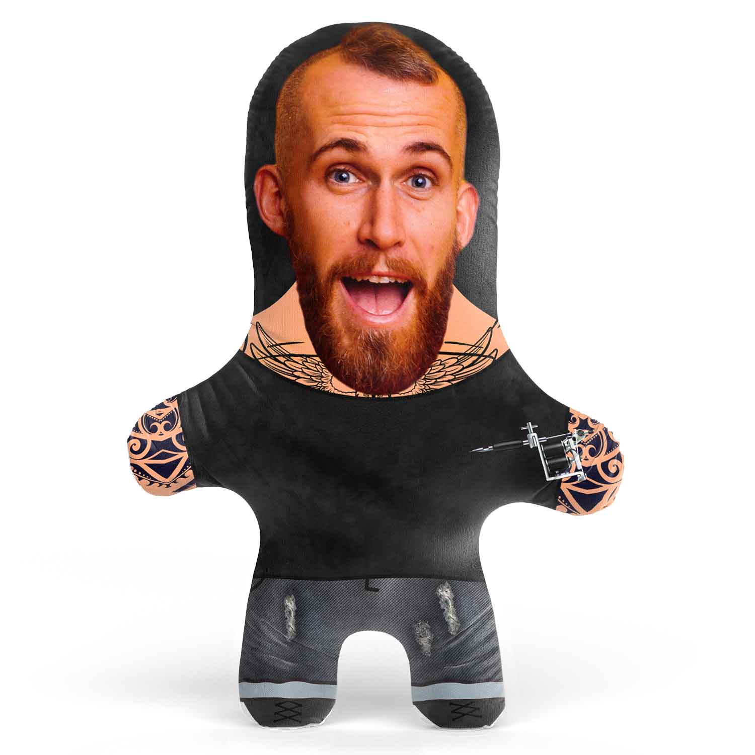 Male Tattoo Artist Face Pillow