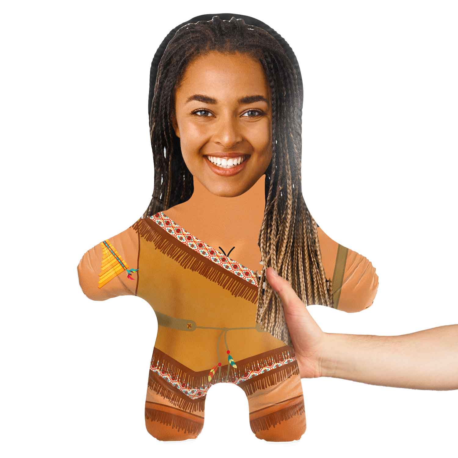 Female Native American Indian Face Pillow