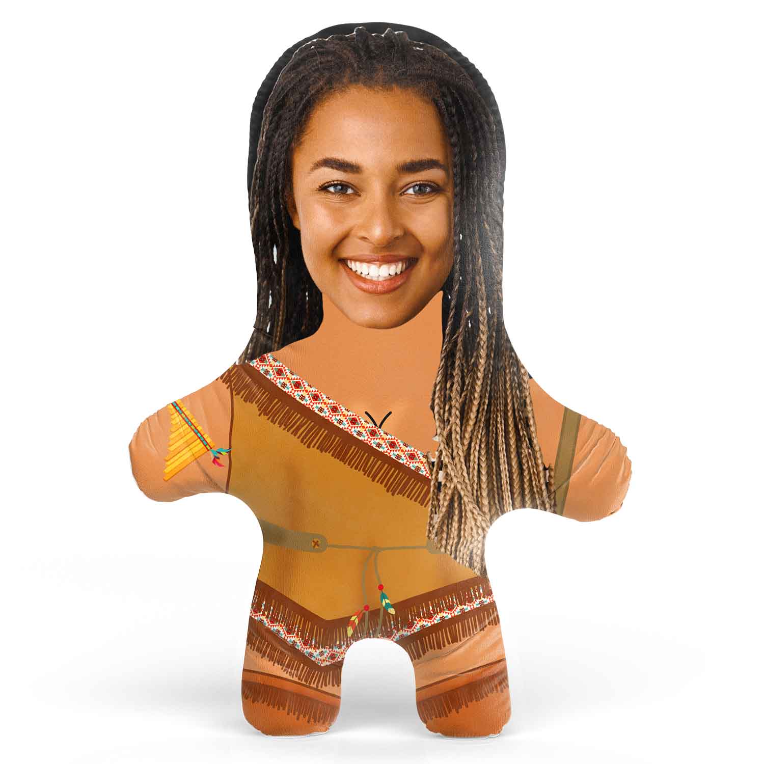 Female Native American Indian Face Pillow