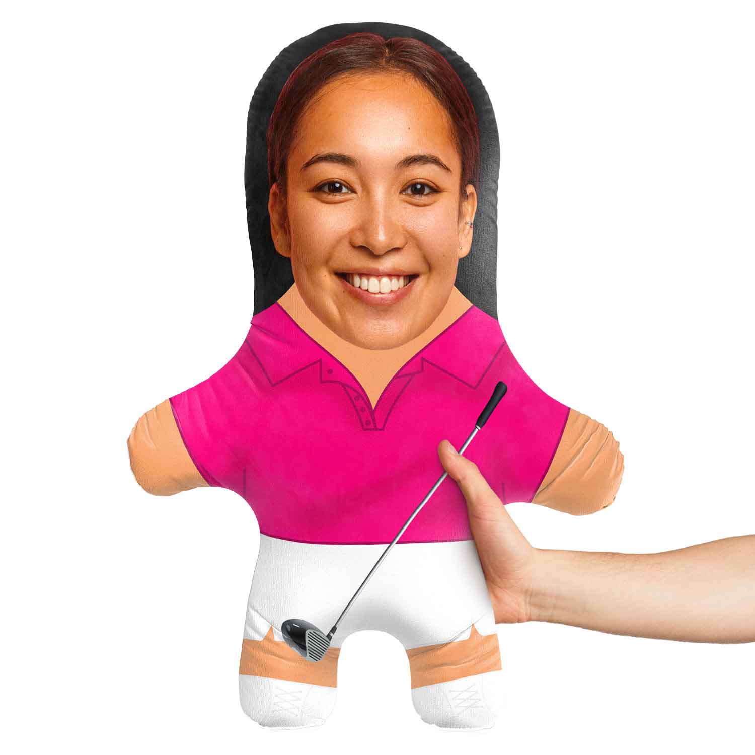 Female Golfer Face Pillow